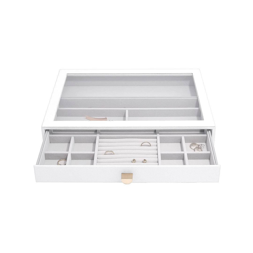Stackers Pebble White Supersize Jewellery Box Display Drawer, White