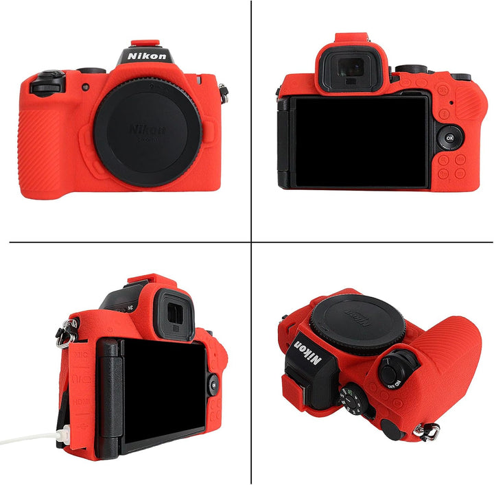 Rieibi Z50II Schutzhülle, mattiertes Silikon, für spiegellose Nikon Z50II, Ganzkörper-Kamera-Abdecku