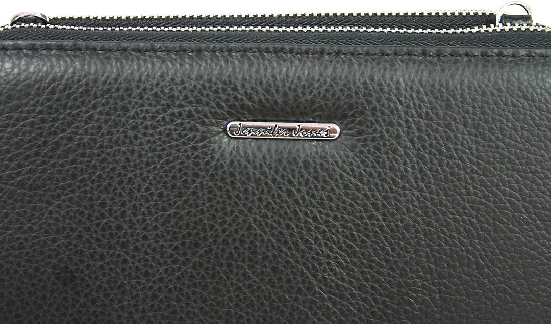 Jennifer Jones - Echt Leder Handtasche mit Handyfach - 2in1 Handytasche & Geldbörse mit RFID-Schutz