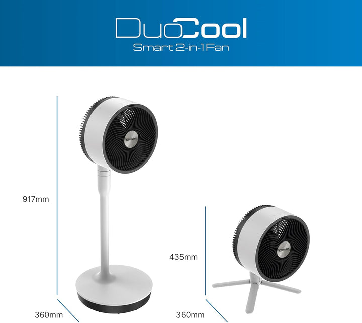 DIMPLEX DUOCOOL 2-in-1 Smart Ventilator, Standventilator & Tischventilator mit 5 Geschwindigkeiten,