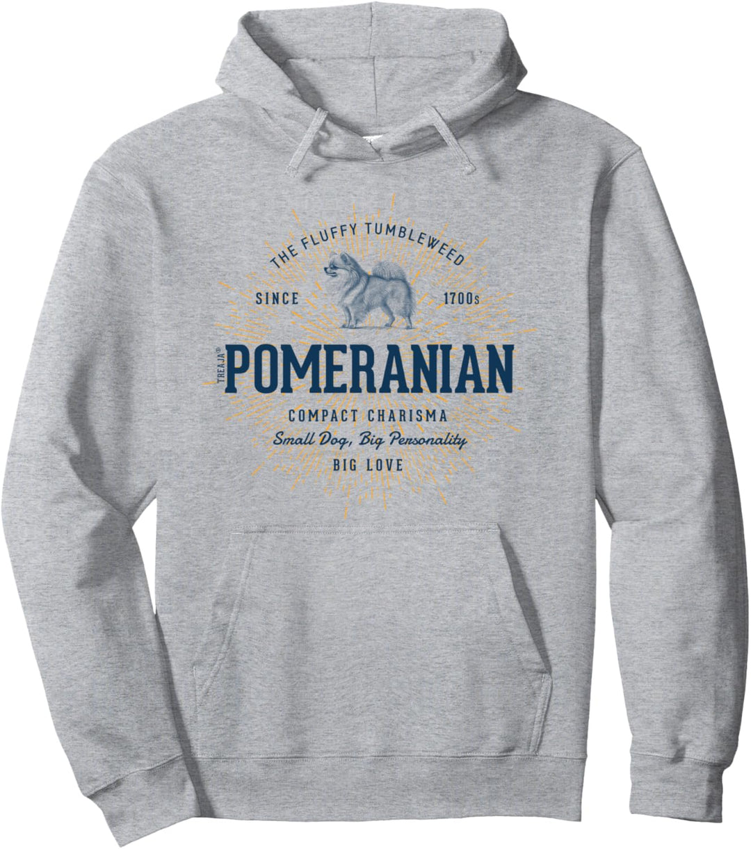 Retro-Stil Zwergspitz Vintage Pomeranian Pullover Hoodie