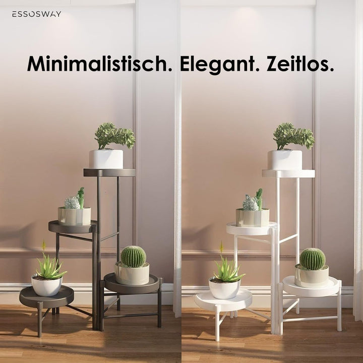 Blumenständer Pflanzenständer - Indoor - Pflanzenregal Blumentreppe Blumenregal Metall - 4 Etagen -