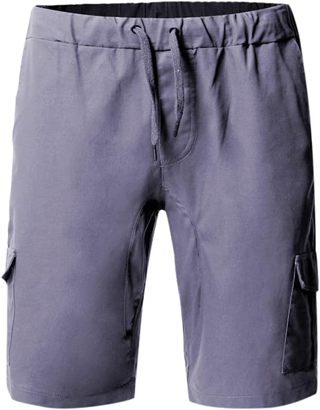 Herren Shorts Sommer Chino Jeans Kurze Hosen Stretch Jogger Cargo Shorts Slim-Fit S 175grau, S 175gr