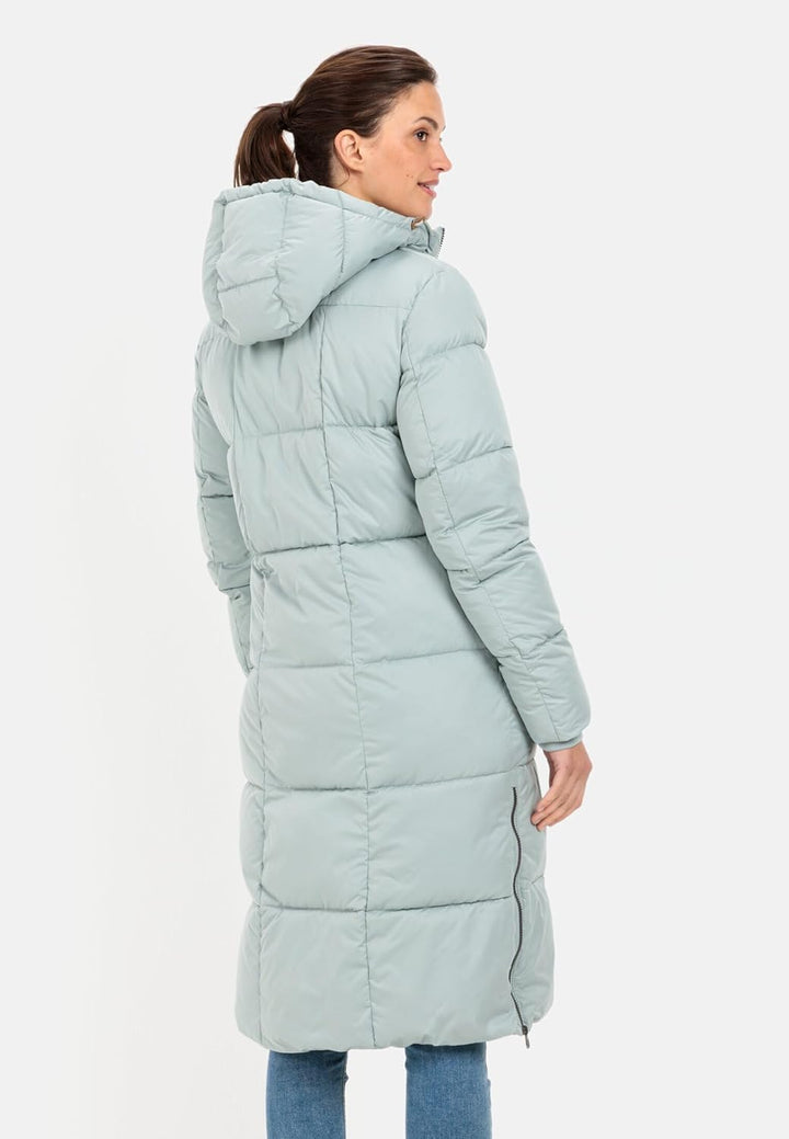 camel active Damen Steppmantel mit Kapuze 48 Grau, 48 Grau