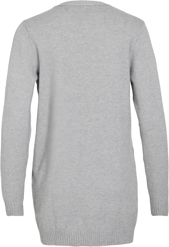 Vila Female Strickjacke VIRIL Basic Strick XS Light Grey Melange, XS Light Grey Melange