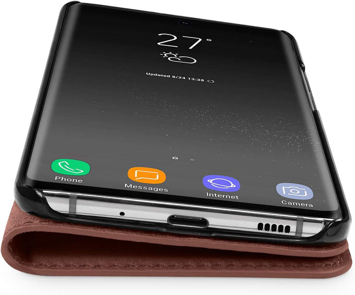 WIIUKA Echt Ledertasche - TRAVEL NATURE - Hülle für Samsung Galaxy S20+ PLUS, ITALIENISCHES Leder, V