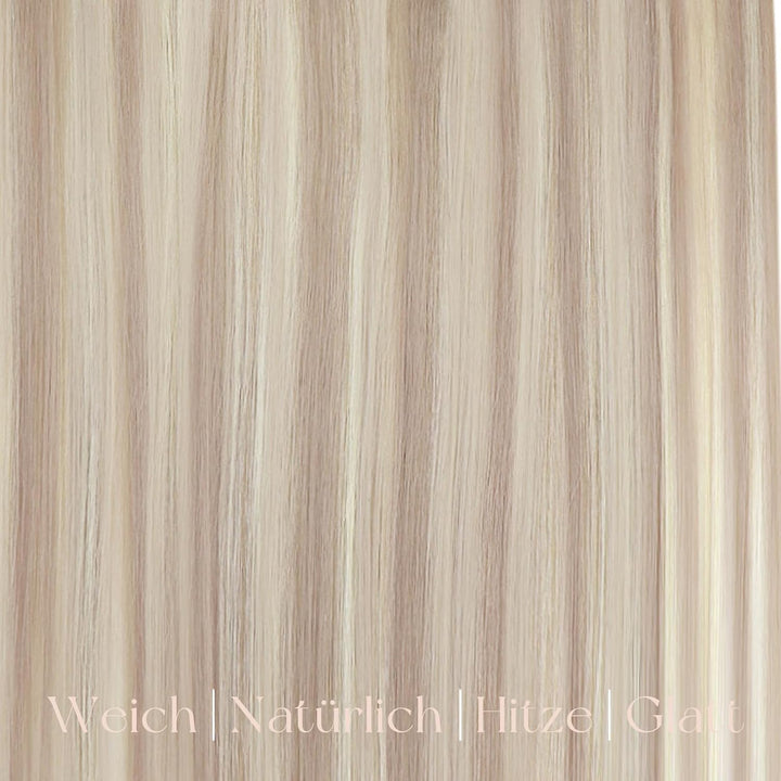 Easyouth Echthaar Extensions Clip in Blond Haarverlangerung Clip Echthaar Remy 22 Zoll 120g Clip in
