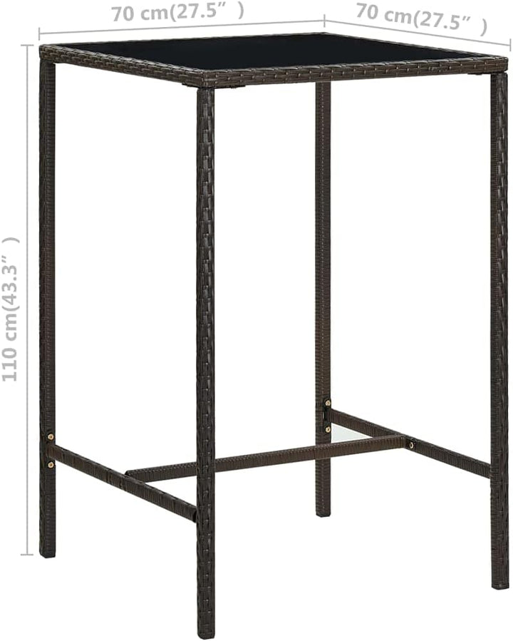 vidaXL Garten Bartisch Gartentisch Stehtisch Bistrotisch Partytisch Esstisch Terrassentisch Tresenti