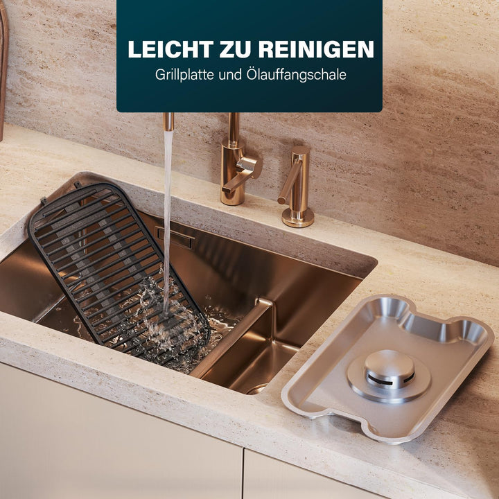 Princess Table Chef Purify Tischgrill, Raucharmer Elektrogrill mit Luftfiltersystem, Einstellbares T