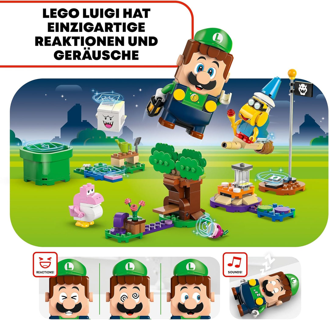 LEGO Super Mario Abenteuer mit dem interaktiven Luigi, Nintendo Geschenk für Jungen, Mädchen und Gam