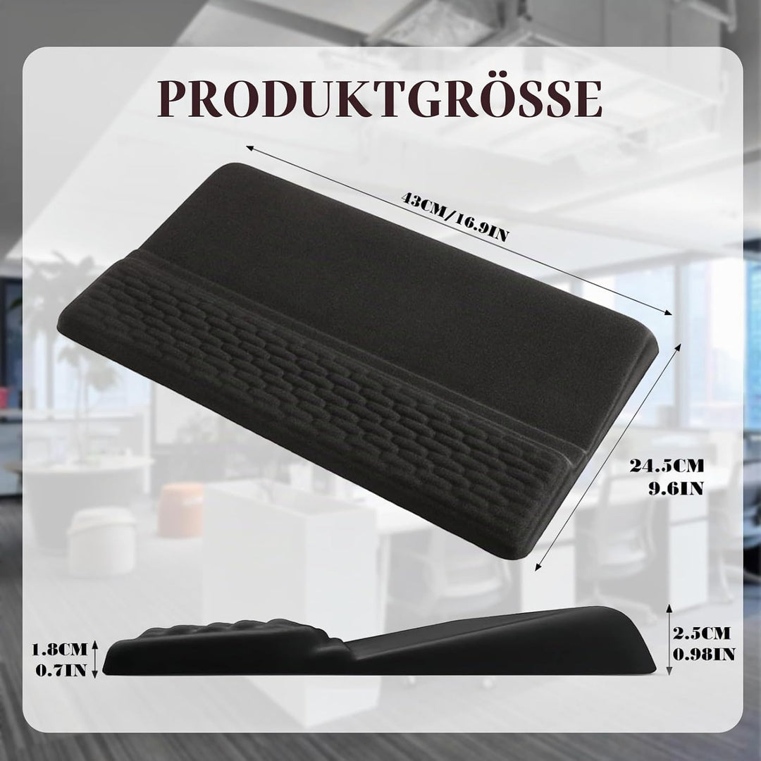 Handballenauflage mit Tastaturständer Ergonomische Tastaturablage mit Weichem Memory Schaum Rutschsc