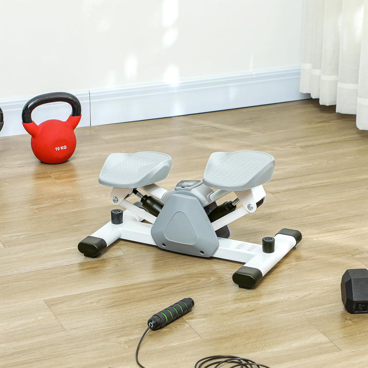 SPORTNOW Mini-Stepper für Zuhause, Stepper Hometrainer mit LCD-Display, Rutschfesten Pedale, Up-Down