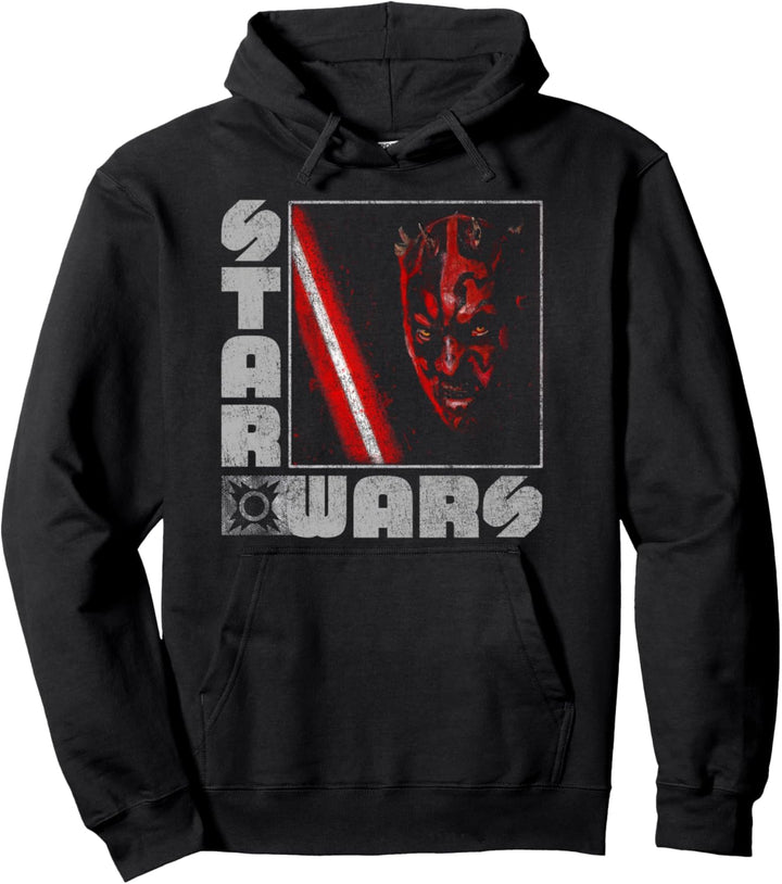 Star Wars Darth Maul Distressed Square Portrait Pullover Hoodie