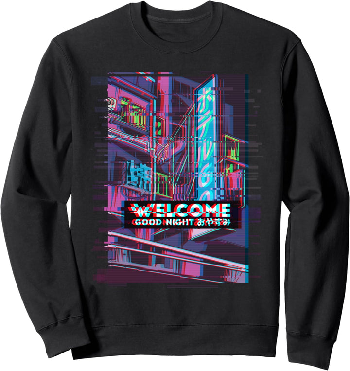Vaporwave Aesthetic Glitch Style Welcome Sweatshirt