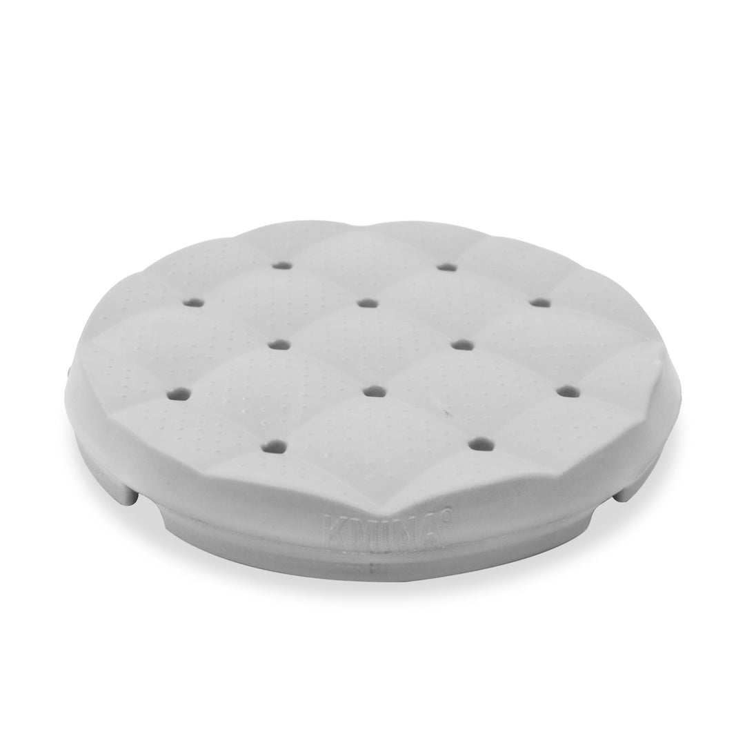 KMINA - Sitzkissen Rund Dusche, Duschhocker Kissen, Kniekissen Garten Grau, Wasserdicht, Knieunterla