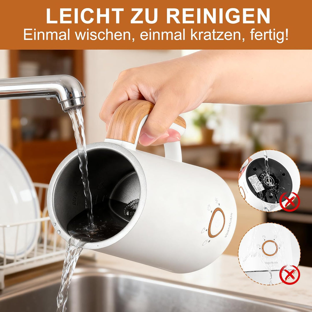 Elektrischer Milchaufschäumer, Automatischer Warm- und Kaltschaumbereiter und Milchwärmer (4-in-1) m