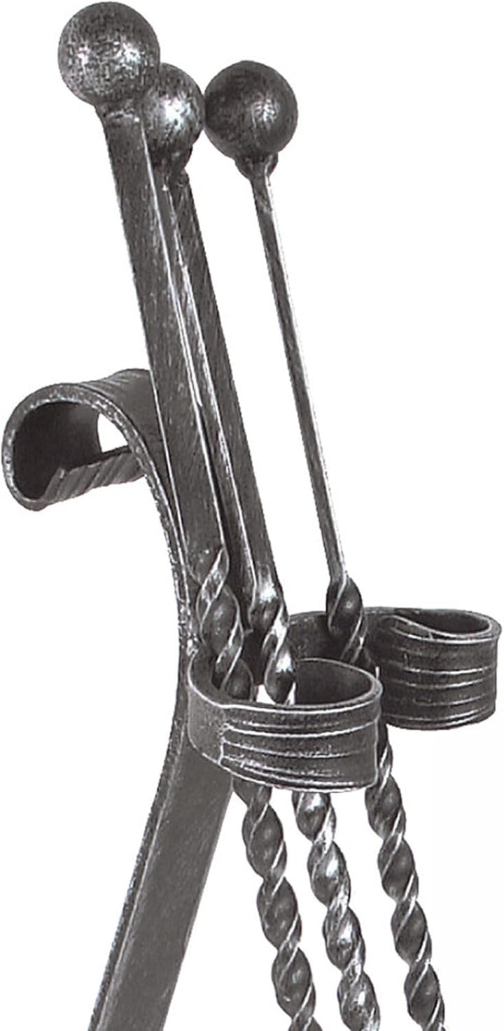 raik 21.05.022.2 Kaminbesteck, Schmiedeeisen, schwarz lackiert, 66cm