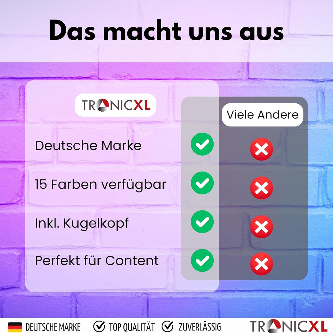 Grosses LED RGB Ringlicht 10 Zoll ohne Stativ USB Foto Lampe Smartphone Selfies Licht für iPhone Tik