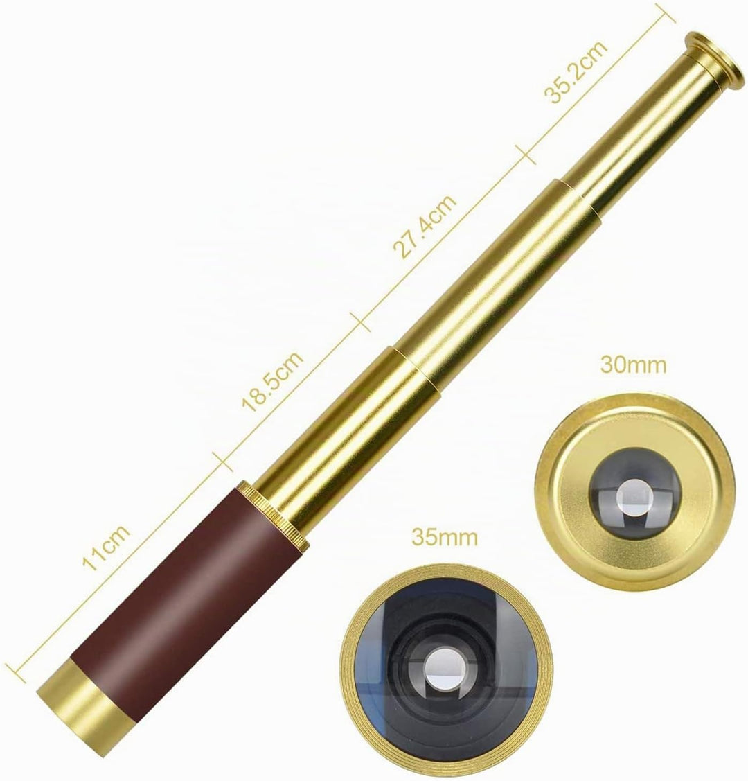 Lychee HD Premium 9 x 32 Push-Pull Monokular Fernrohr Teleskop Fernglas für Camping, Vogelbeobachtun