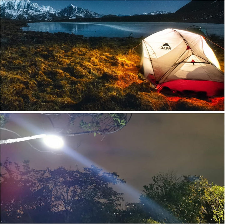 Camping Lampe mit Warme Farbe, LED Camping Laterne mit 5600mAh USB Aufladbar, 3 Helligkeiten Leuchtm