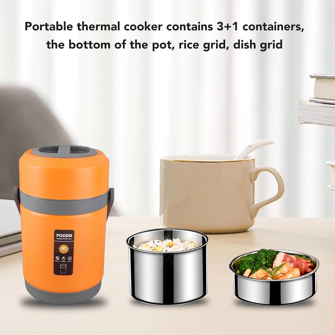 Hot Pot Electric mit Dampfer, 2L -Ramenkocher, Elektro -Topf für Pasta, Shabu Shabu, Haferflocken, S
