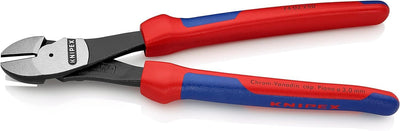 Knipex Kraft-Seitenschneider schwarz atramentiert, mit Mehrkomponenten-Hüllen 250 mm 74 02 250 atram