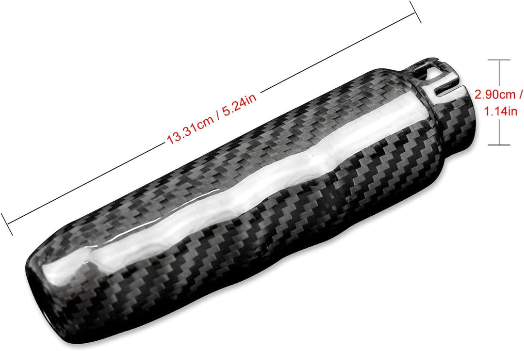 KUNGKIC Kohlefaser Auto Handbremse Griffe Abdeckung Innenverkleidung Handbremsgriffe Zubehör Dekorat