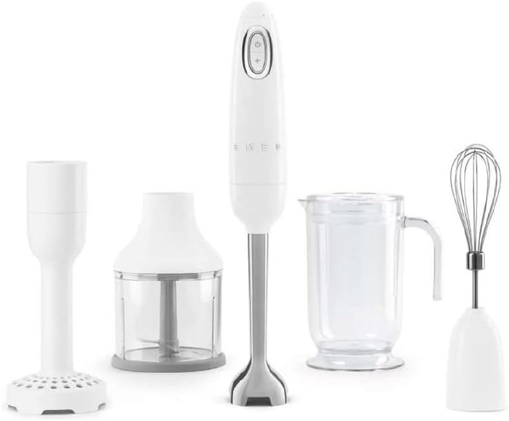 SMEG, HBF11WHEU Stabmixer, Turbo-Funktion und Flowblend-Schneidesystem, mit rutschfestem Griff, inte