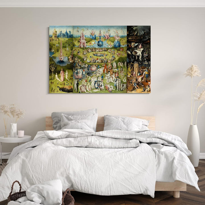 Printed Paintings Leinwand (80x60cm): Hieronymus Bosch - Der Garten der Lüste (1490/1510) - Alle 80x