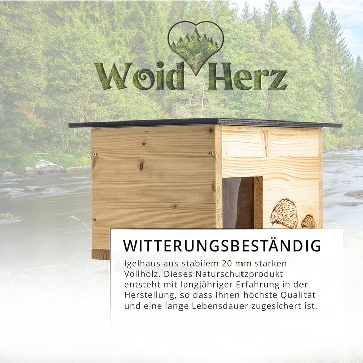Igelhaus Neu imprägniert (IG4) Igelhotel Igelhütte Igelfutterhaus - Igelhaus mit Rattenklappe - mit