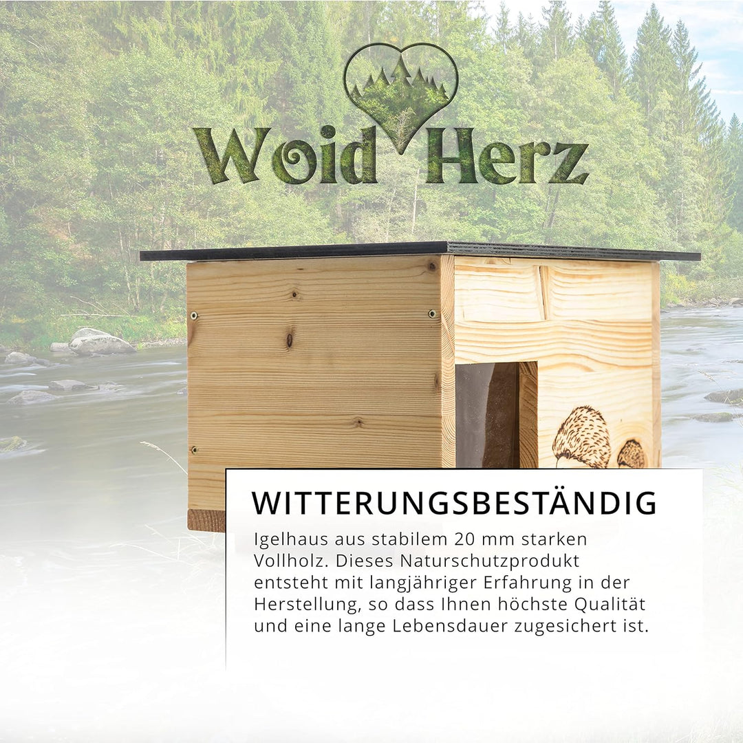 Igelhaus Neu imprägniert (IG4) Igelhotel Igelhütte Igelfutterhaus - Igelhaus mit Rattenklappe - mit