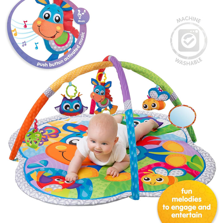 Playgro Erlebnis Spiel- und Krabbeldecke Pferd Klipp Klapp, Mit Musik, Ab 0 Monaten, Mehrfarbig, 402