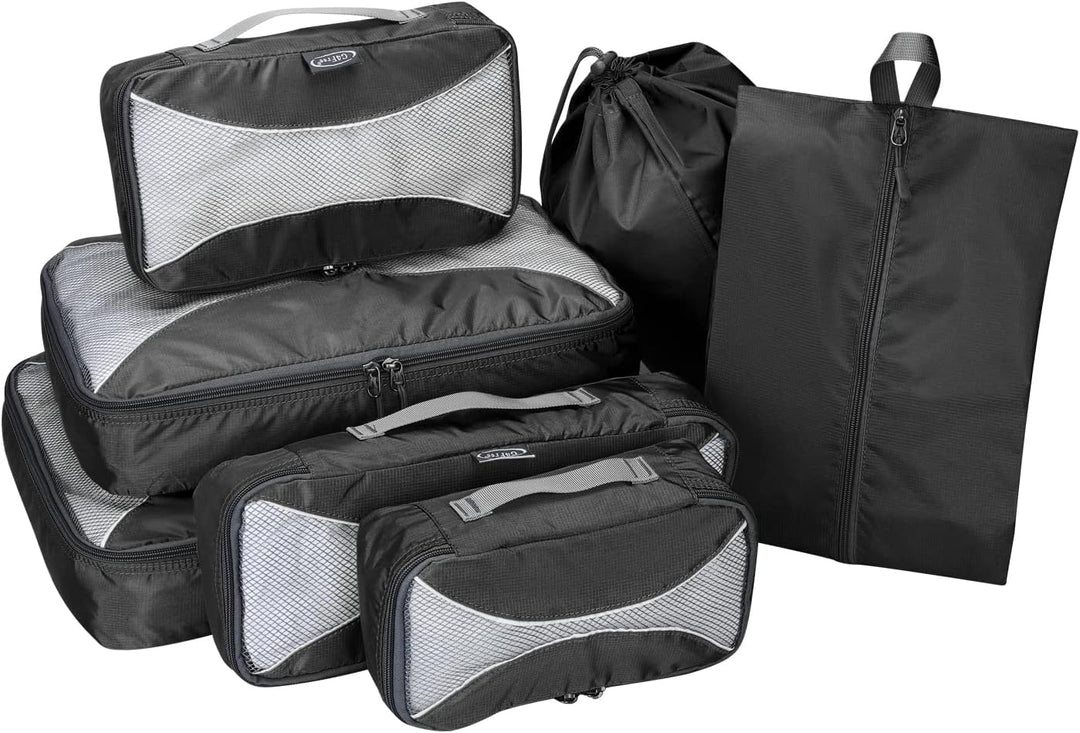G4Free 3/6/7 Stück Packing Cubes Organizer für Koffer Faltbare Kleidertasche Schuhbeutel Packwürfel