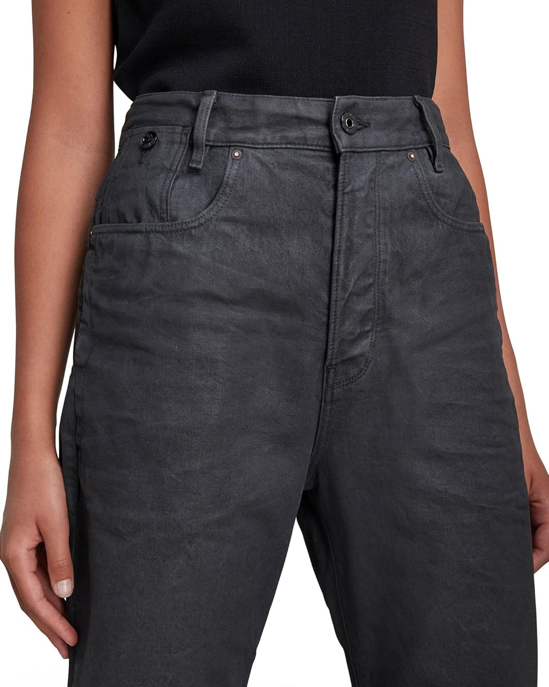 G-STAR RAW Damen Jeans C-STAQ 3D Boyfriend Crop Jeans C 28W / 34L Grau (Vintage Slate Cobler D17870-