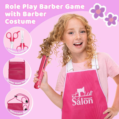 GAGAKU Friseur Set Kinder Frisierkopf Zubehör Frisierset Spielzeug Frisör Beauty Salon Spielset Haar