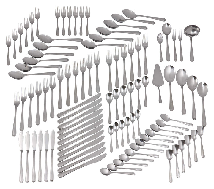 GRÄWE Besteckset für 12 Personen aus Edelstahl, Geschirrset, 100-teilig Set, nickelfrei, rostfrei, h