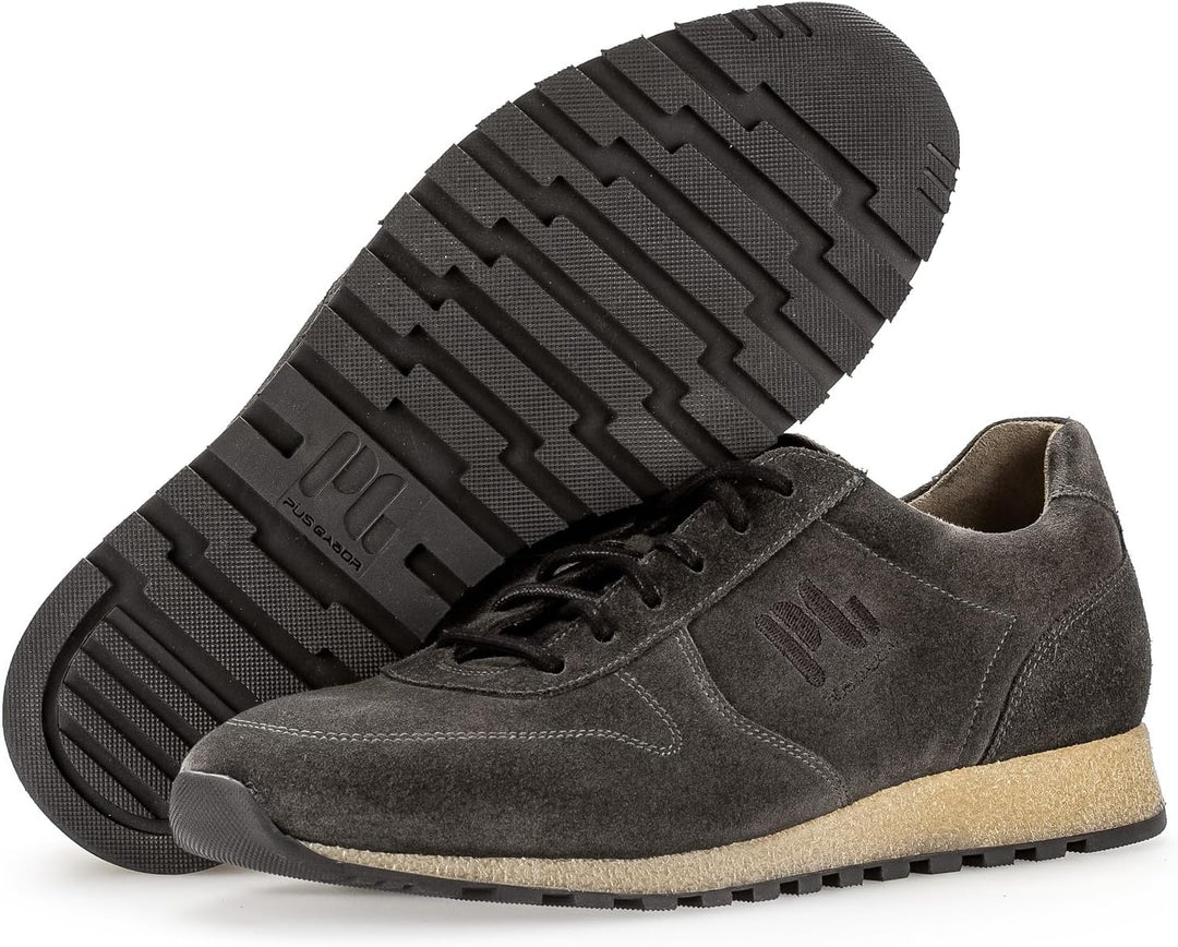 Pius Gabor Herren Sneaker Low,Halbschuhe,zertifiziertes Leder,Wechselfussbett 40.5 EU Weit Grau Slat