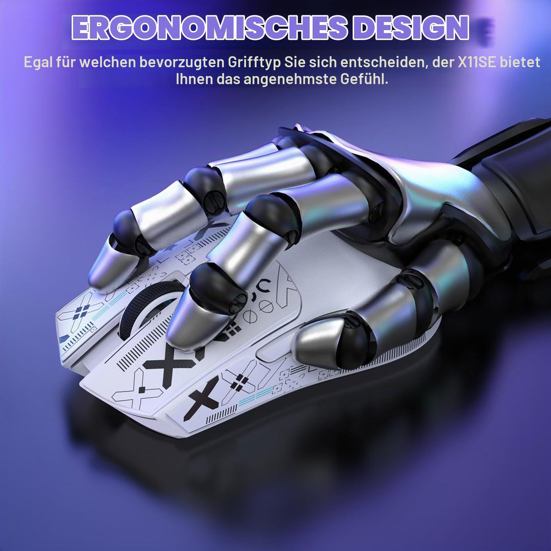 MAMBASNAKE X ATTACK SHARK X11SE Kabellose Gaming-Maus–bis zu 22000 DPI,PixArt PAW3311 Sensor,BT/2,4