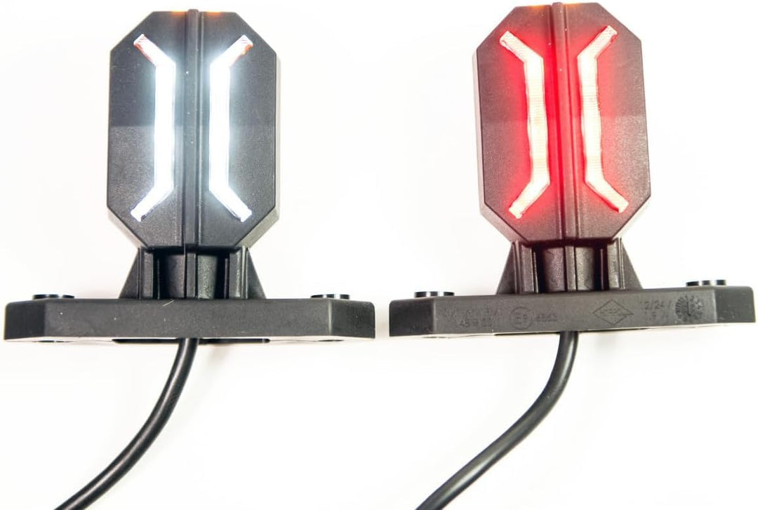 2 x LED Gummi Begrenzungsleuchte Seitenleuchte modern 12V 24V mit E-Prüfzeichen Positionsleuchte Aut