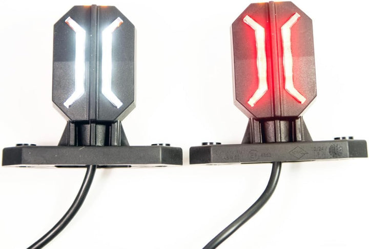 2 x LED Gummi Begrenzungsleuchte Seitenleuchte modern 12V 24V mit E-Prüfzeichen Positionsleuchte Aut