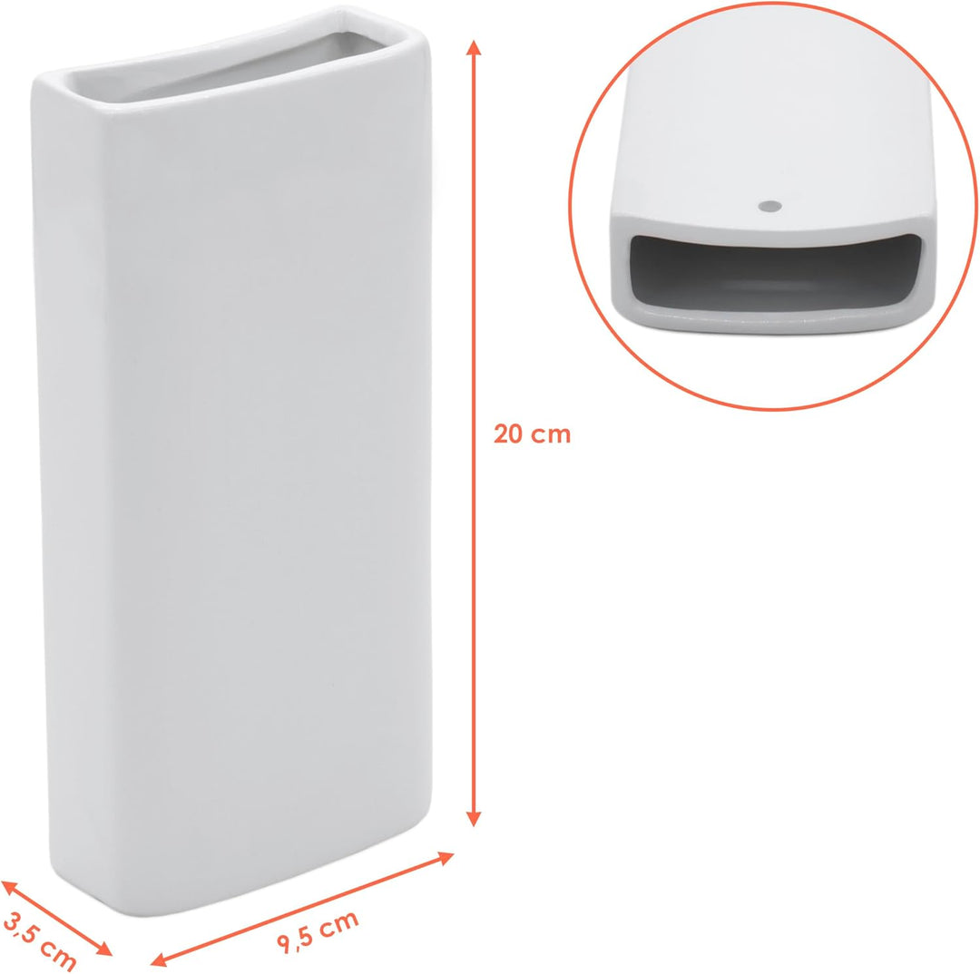 Keramik Luftbefeuchter eckig für Heizkörper 4er Set - 20 x 9 cm - Wasserverdunster zum Einhängen an