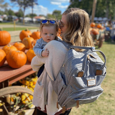 RUVALINO Wickeltasche Rucksack Grosser Wickelrucksack mit multifunktionalen Babytaschen und mobiler