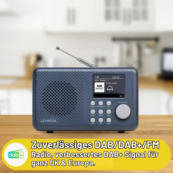 DAB-Radio mit Farbdisplay I DAB+ Tragbares Bluetooth-Radio I Digitale Radios mit Netzanschluss I UKW