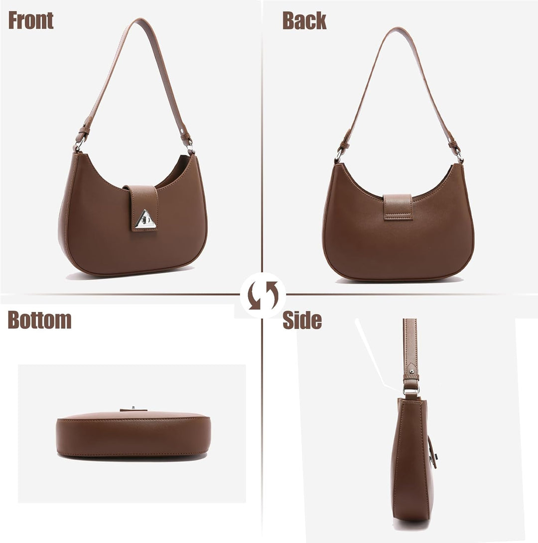 Travistar Handtasche Damen Klein Elegant Schultertasche Damen PU Leder Hobo Bag Y2k Tasche Satteltas