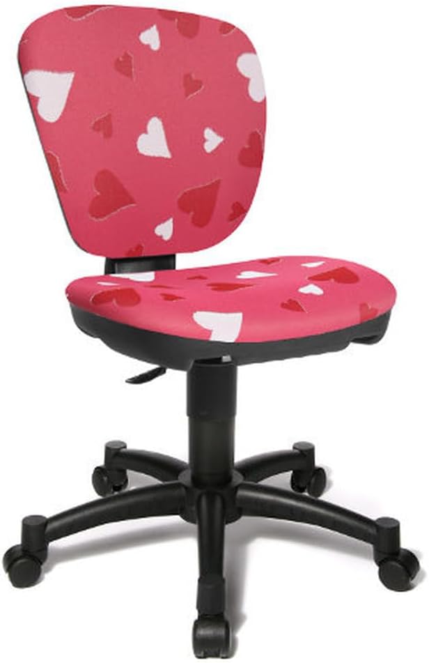 TOPSTAR Kinder Bürostuhl/Drehstuhl MAXX Kid Herzchen pink Rosa, Rosa