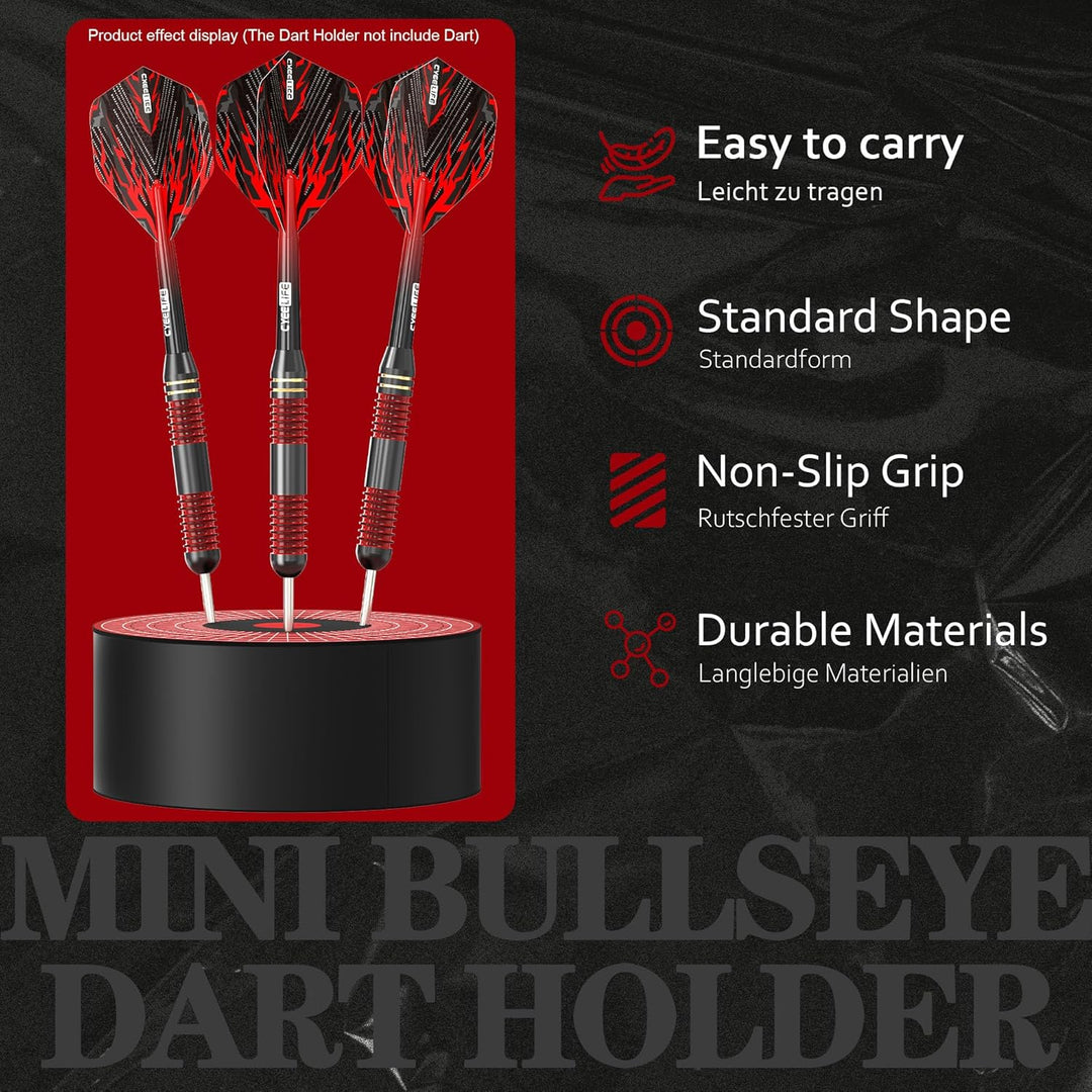 CyeeLife Mini Dart Dock - Dartpfeile Halterung - Dartscheibe Form Premium Sisal Dartständer - Stilvo