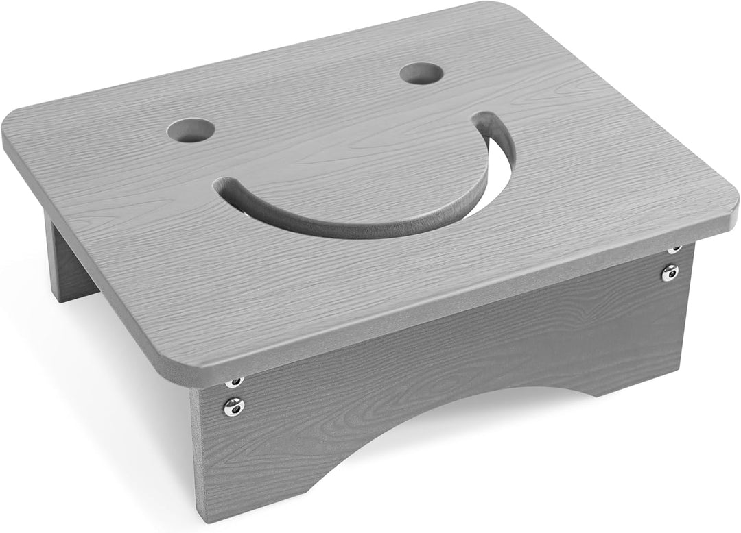 Tritthocker mit rutschfestem Gummi für Erwachsene, Senioren und Kinder, 40 x 32 x 14 cm, Lächeln Des