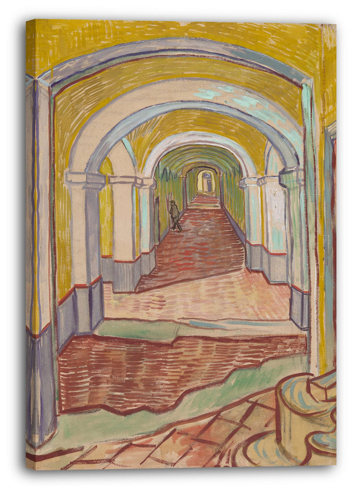 Printed Paintings Leinwand (60x80cm): Vincent Van Gogh - Korridor im Asyl 60x80 cm, 60x80 cm