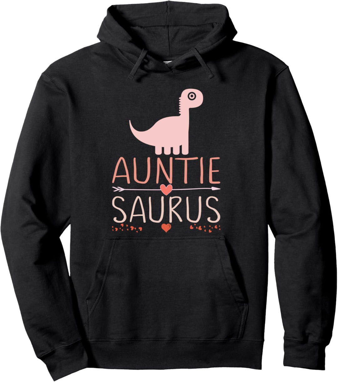Funny BAE Gift for Auntie Saurus Cute Aunty Dinosaur Aunt Pullover Hoodie