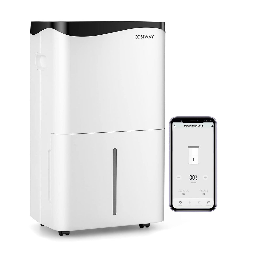 COSTWAY Mobile Entfeuchter Luftentfeuchter elektrisch Dehumidifier Raumentfeuchter 25L/24h, Raumgrös